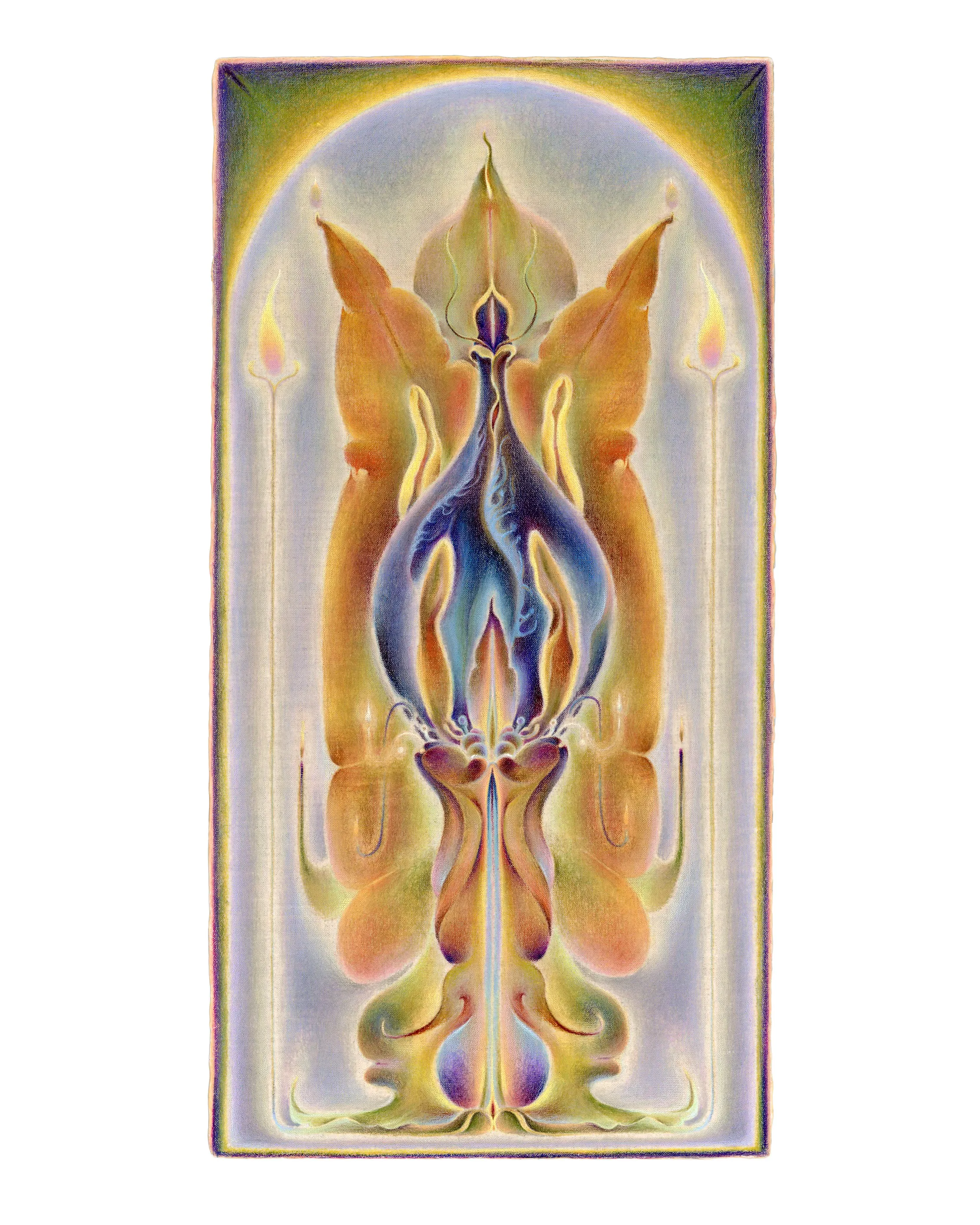 Altar II, Oil and color pencil on linen over panel, 2025