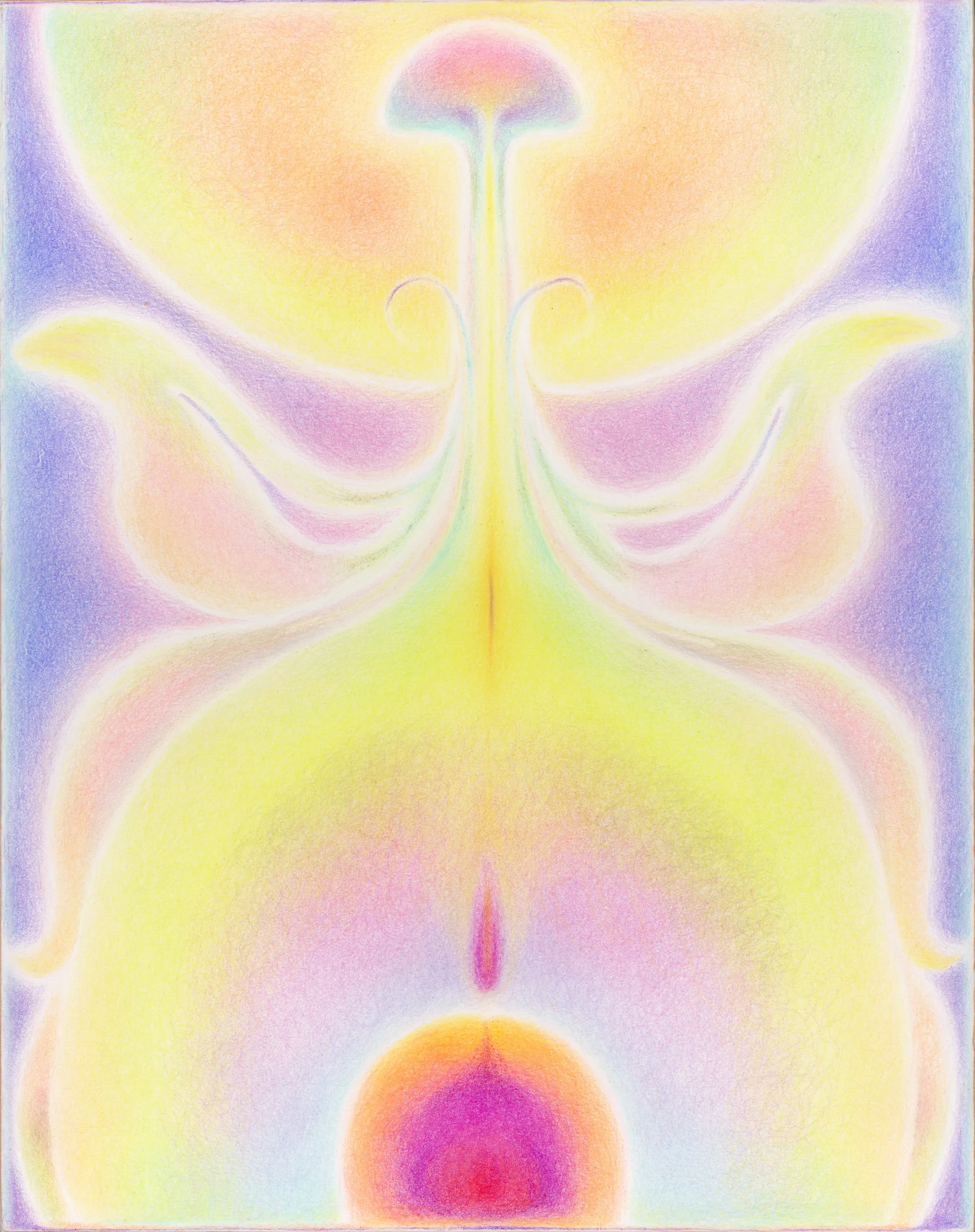 Sowing, Color pencil on paper mounted on board, 2024