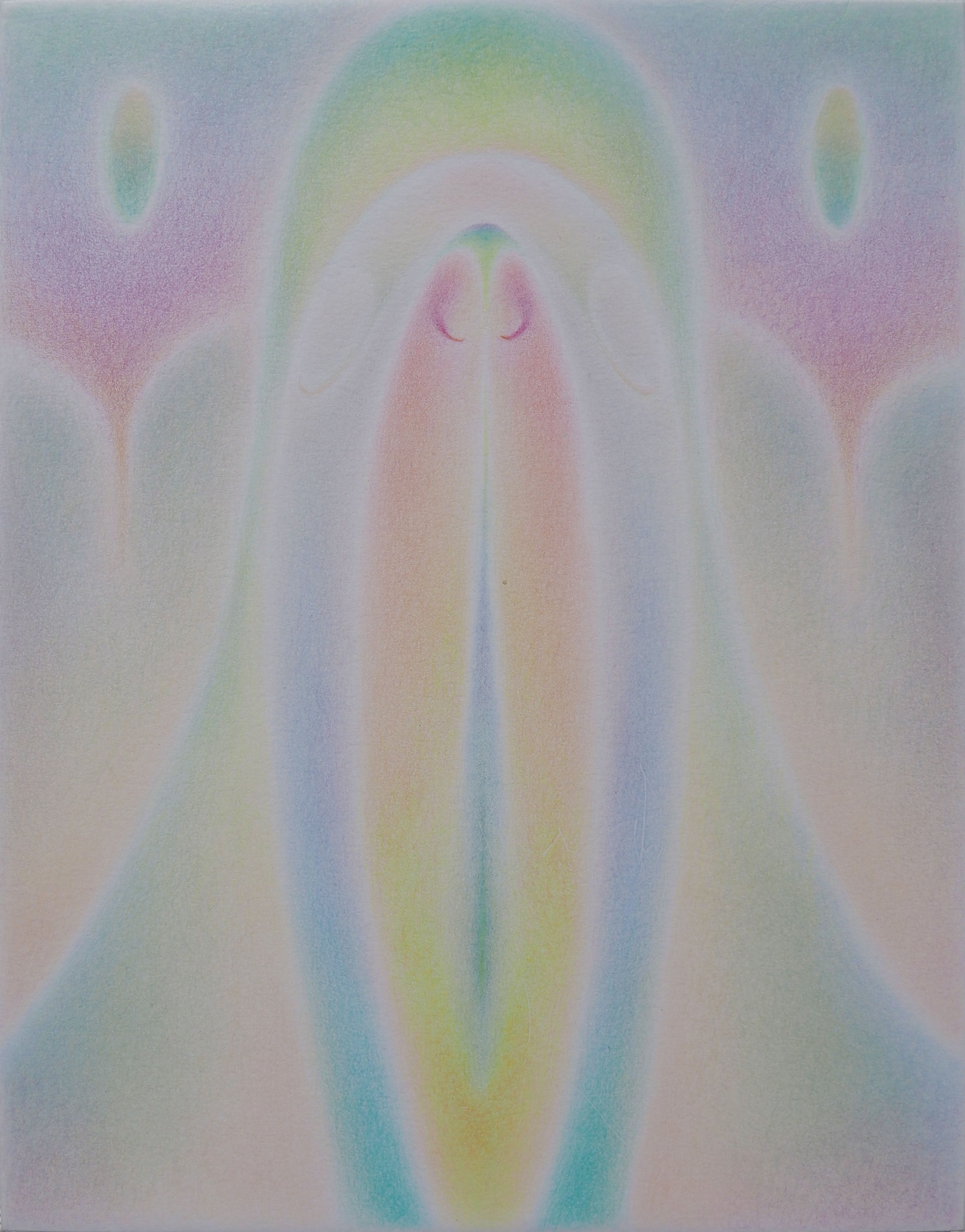 Summer in Shelter Island, Color pencil on paper mount on board, 2023
